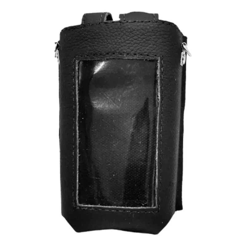 Capa com visor transparente